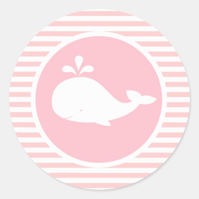 Autocollant d'anniversaire de baleine personnalisé (Devant)