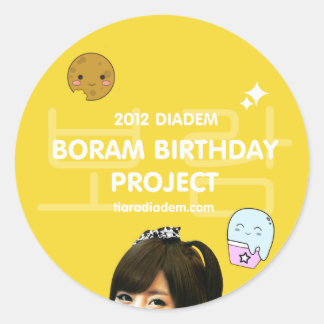 Autocollant d'anniversaire de Boram 2012