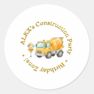 Autocollant d'anniversaire de construction   Zone 