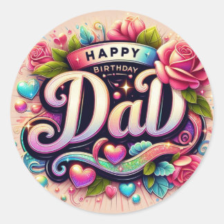 Autocollant d'anniversaire de Papa