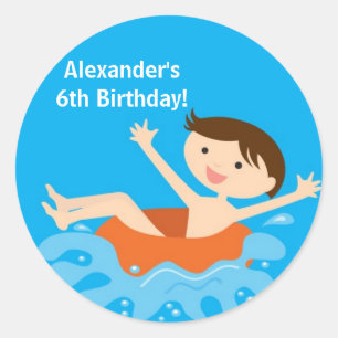 Autocollant d'anniversaire de réception au bord d