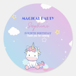 Autocollant d'anniversaire Licorne Starlight
