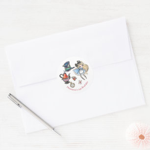 Autocollant d'anniversaire pour une fête de thé ad