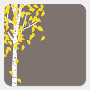 Autocollant d'arbre d'Aspen d'automne de chute