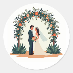Autocollant d'arche d'amour de couple