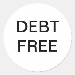 Autocollant d'argent gratuit de dette