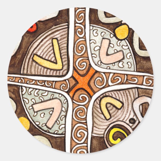 Autocollant d'art africain (Devant)