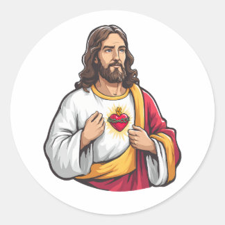 Autocollant d'art dévotionnel Jésus