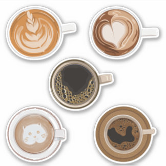autocollant d'art en latte de café pour scrapbook 