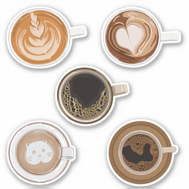 autocollant d'art en latte de café pour scrapbook  (Devant)