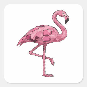 Autocollant d'art FLAMINGO rose vif