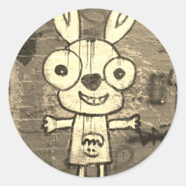 Autocollant d'art GRAFFITI MONSTRE HEUREUX