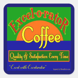 Autocollant d'art rétro à café Excelorator