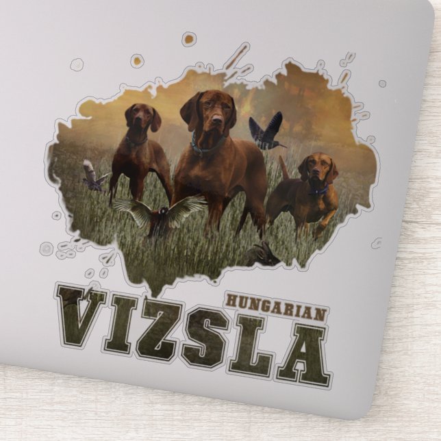 Autocollant d'art Vizsla hongrois (Détail)