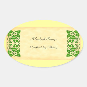 Autocollant d'artisanat personnalisé Feuille vert