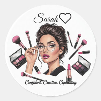 Autocollant d'artiste en maquillage personnalisé -