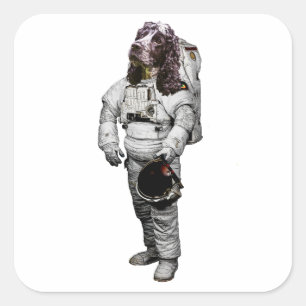 Autocollant d'astronaute Cocker Spaniel