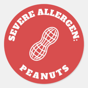 Autocollant d'avertissement d'allergie grave aux a