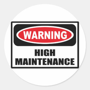 Autocollant d'avertissement de MAINTENANCE ÉLEVÉ