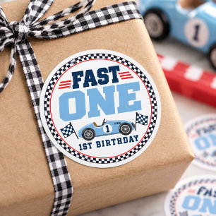 Autocollant de 1er anniversaire Fast One Course au