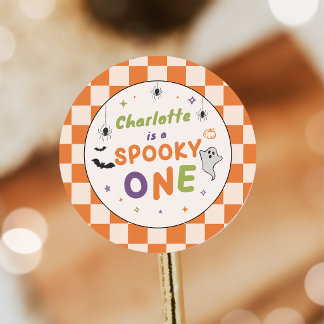 Autocollant de 1er anniversaire Halloween Spooky O
