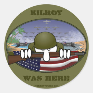 Autocollant de 2ÈME GUERRE MONDIALE Kilroy