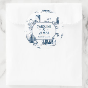 Autocollant de 3 pouces personnalisé Mariage de la