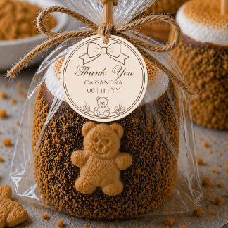 Autocollant de Baby Shower avec un Nœud Papillon p