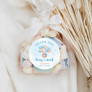 Autocollant de Baby Shower Beary Much Merci