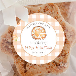 Autocollant de Baby shower Citrouille à pâté de pe