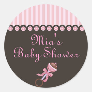 Autocollant de Baby shower de conception de bétail