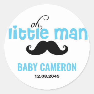 Autocollant de Baby Shower pour Petit Homme à Mous