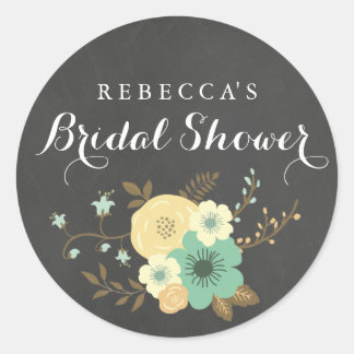 Autocollant de Baby Shower sur tableau noir avec f