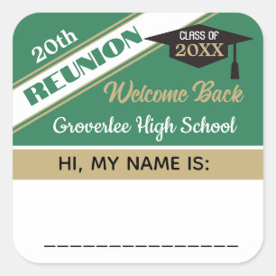 Autocollant de badge de nom de réunion de classe c