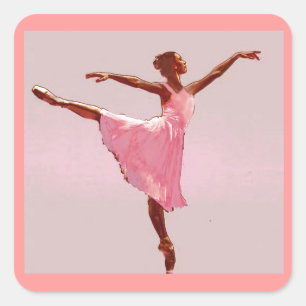 autocollant de ballerine d'afro-américain