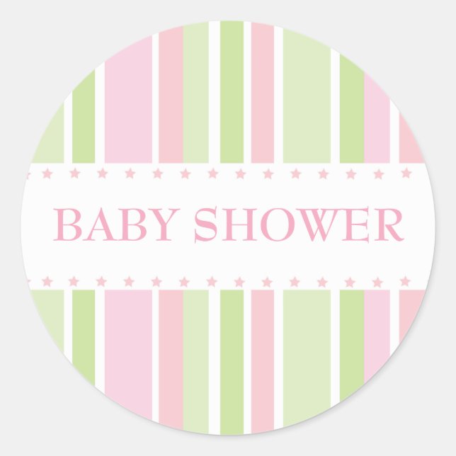 Autocollant de bannière étoilée (rose-vert) (Devant)