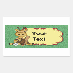 Autocollant de base-ball de girafe