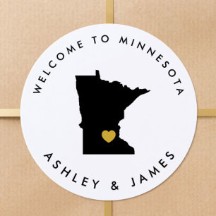 Autocollant de bienvenue pour mariage au Minnesota