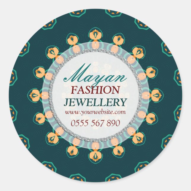 Autocollant de bijoux de mode maya moderne (Devant)