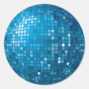 Autocollant de bleu de boule de disco
