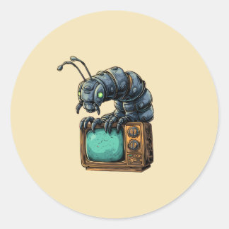 Autocollant de bogue de science-fiction Retro TV