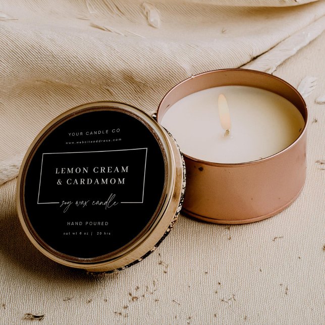 Autocollant de boîte de bougie minimal Étiquette d (Créateur téléchargé)