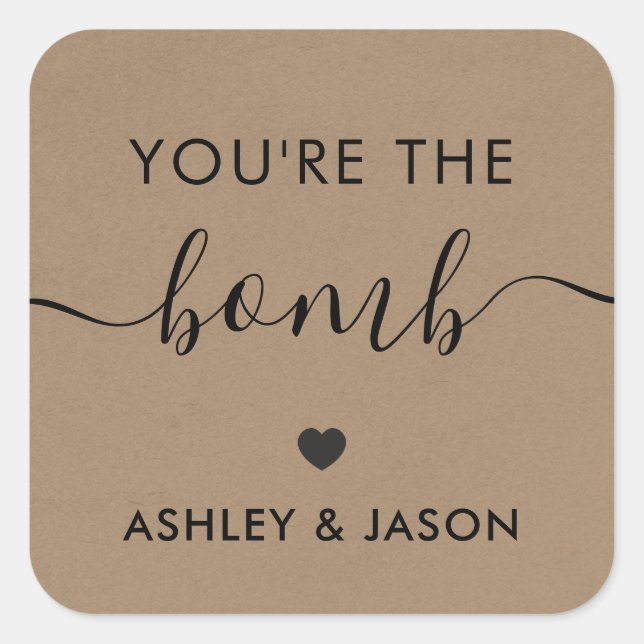 Autocollant de bombe de bain You're the Bomb, Kraf (Devant)