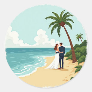 Autocollant de bonheur de plage de rêve