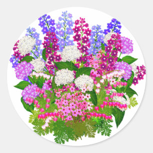Autocollant de bouquet de jardin anglais