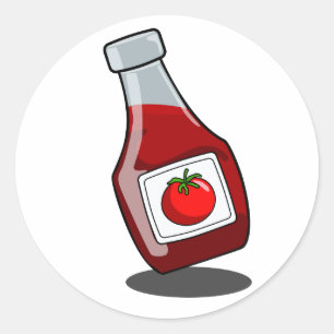 Autocollant de bouteille de ketchup de bande