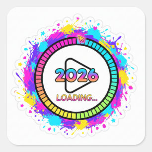 Autocollant de bouton de lecture 2026