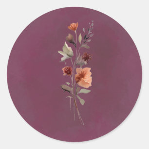 Autocollant de brindille florale automnale lunatiq