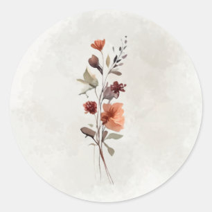 Autocollant de brindille florale automnale lunatiq