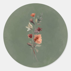 Autocollant de brindille florale automnale lunatiq